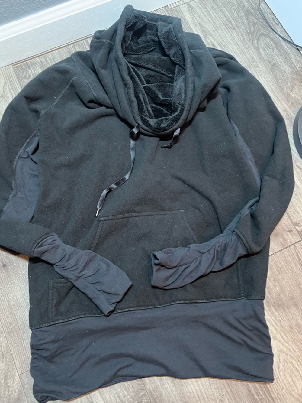 Lululemon dont hurry be happy reversible fleece pullover black 8